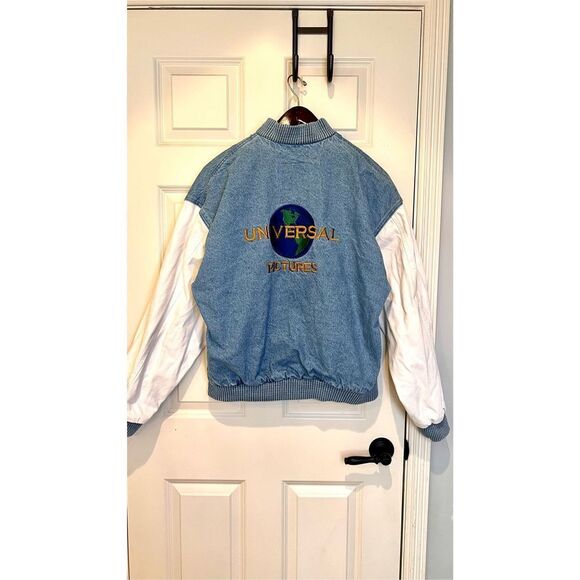 International Denim Men’s XL Universal Studios Embroidered Denim Jacket - Picture 2 of 13